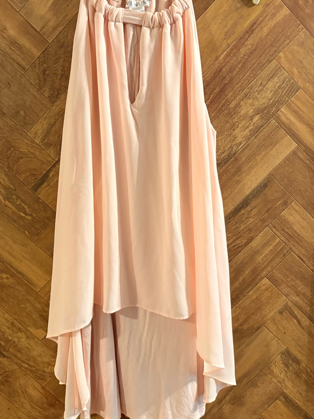 VENUS Blush Halter Mini Homecoming Dress - Picture 4 of 5